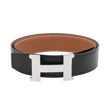 Load image into Gallery viewer, HERMES Constance HBelt Size 100 Black/Gold Box Calf Leather Togo Leather