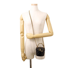Load image into Gallery viewer, CHANEL Vanity ChainShoulder Black Lambskin