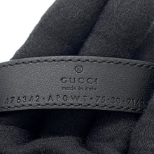 将图像加载到图库查看器中,GUCCI GG Marmont Belt Size 75 Black476342 Leather Faux Pearl