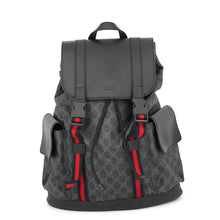 将图像加载到图库查看器中,GUCCI GG Supreme Backpack Black495568 GG Supreme Leather
