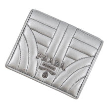 Load image into Gallery viewer, PRADA Folded wallet Silver1MV204 Leather