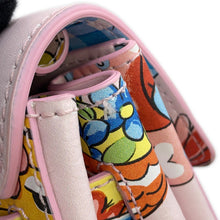 Load image into Gallery viewer, MOSCHINO Moschino Carica Animal 2-Way Handbag Pink/Multicolor Leather