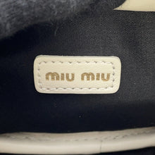 将图像加载到图库查看器中,MIUMIU Embossed Logo Bag Charm Ivory5NR036 Leather