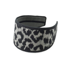 Load image into Gallery viewer, Dior Leopard Logo Headband Black/Gray Canvas