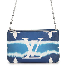 将图像加载到图库查看器中,LOUIS VUITTON Pochette Double Zip BlueM69124 LV Escale