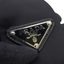 Load image into Gallery viewer, PRADA Triangle Logo Tie Black 100% recycled Polyamide
