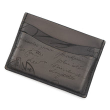 将图像加载到图库查看器中,Berluti Calligraphy Card Case Gray Leather