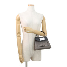 Load image into Gallery viewer, Maison Margiela Maison Margiela Snatched 2-Way Handbag Gray/BlackS58WG0168P4517P8013 Embossed Leather Size Small