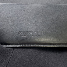 将图像加载到图库查看器中,Bottega Veneta Maxi INTRECCIATO Bifold Wallet Compact Billfold Black Leather