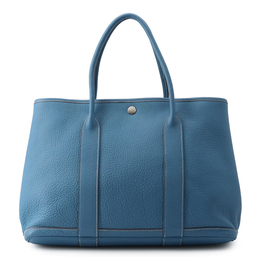 HERMES Garden Party Azur Negonda Leather Size PM– GALLERY RARE