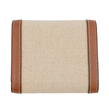 将图像加载到图库查看器中,CELINE Triomphe Trifold Compact Wallet Beige/Brown10D783 Canvas/Leather
