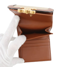 将图像加载到图库查看器中,CELINE Triomphe Trifold Compact Wallet Beige/Brown10D783 Canvas/Leather