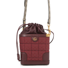 Load image into Gallery viewer, GUCCI GG Supreme Shoulder Bag Bordeaux752533 GG Supreme Canvas Leather