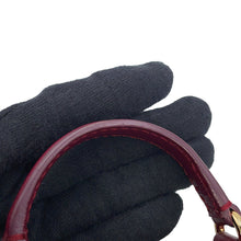Load image into Gallery viewer, DOLCE&GABBANA Logo Studded 2WAY Pouch Bordeaux Velour