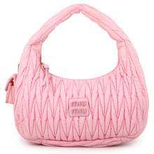 Load image into Gallery viewer, MIUMIU Re-Nylon Matelassé Wonder Hobo Bag Pink5BC108_2F5A_F0028 Nylon