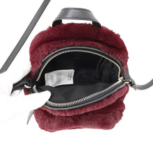 Load image into Gallery viewer, MONCLER Fur Shoulder Bag Bordeaux/BlackF209B5L60000 02SJR Fur Leather