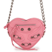 Load image into Gallery viewer, BALENCIAGA Lucagol Heart ChainShoulder Bag Pink722781 Leather