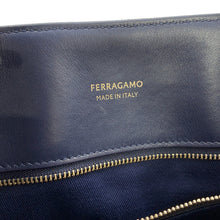 Load image into Gallery viewer, Ferragamo Logo 2-Way Denim Tote Bag Blue Cotton
