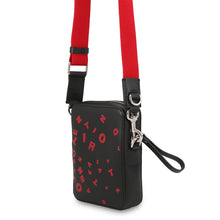 Load image into Gallery viewer, Valentino Garavani Logo Graffiti Shoulder Bag Black/Red Leather