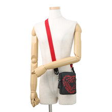 Load image into Gallery viewer, Valentino Garavani Logo Graffiti Shoulder Bag Black/Red Leather