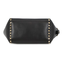 Load image into Gallery viewer, Valentino Garavani Rock Studded 2WAY Tote Bag Black Leather