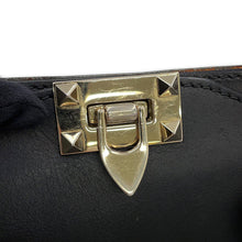 Load image into Gallery viewer, Valentino Garavani Rock Studded 2WAY Tote Bag Black Leather