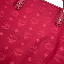 将图像加载到图库查看器中,MCM Visetos Studded Tote Bag BordeauxMWP7ADT63RY001 Nylon Leather