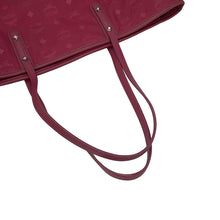 将图像加载到图库查看器中,MCM Visetos Studded Tote Bag BordeauxMWP7ADT63RY001 Nylon Leather