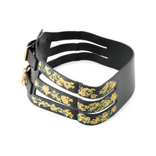 Load image into Gallery viewer, Dior Belt Size 70 Black/Yellow Leather