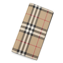 Load image into Gallery viewer, BURBERRY Check Pattern Long Wallet Brown/Multicolor PVC