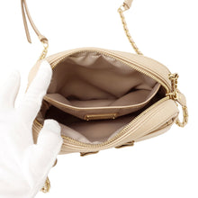 Load image into Gallery viewer, Ferragamo Vara Ribbon Shoulder Bag Beige Leather