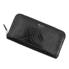 Load image into Gallery viewer, PRADA Zip Around Long Wallet Black2ML317 BrushedLeather