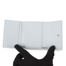 将图像加载到图库查看器中,Dior cannage compact wallet Light BlueS2608PUQA Leather
