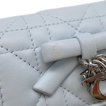将图像加载到图库查看器中,Dior cannage compact wallet Light BlueS2608PUQA Leather