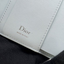 将图像加载到图库查看器中,Dior cannage compact wallet Light BlueS2608PUQA Leather
