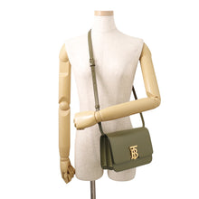 Load image into Gallery viewer, BURBERRY TB logo Shoulder Bag Khaki Leather