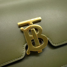 Load image into Gallery viewer, BURBERRY TB logo Shoulder Bag Khaki Leather