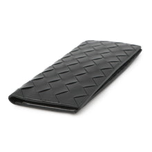 Load image into Gallery viewer, Bottega Veneta INTRECCIATO Bi-fold Long Wallet Black Leather