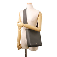 将图像加载到图库查看器中,CELINE Sangle Bucket Shoulder Bag Gray189303 Leather Size Small