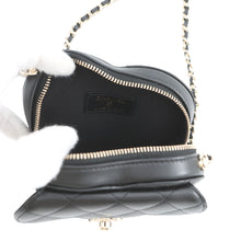 Load image into Gallery viewer, CHANEL Matelasse Heart Chain Shoulder Bag BlackAP2784 Lambskin