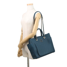 Load image into Gallery viewer, CHANEL Matelasse 2WAY Chain Tote Bag BlueAS0356 Leather