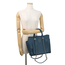Load image into Gallery viewer, CHANEL Matelasse 2WAY Chain Tote Bag BlueAS0356 Leather