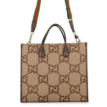 Load image into Gallery viewer, GUCCI Jumbo GG 2WAY Tote Bag Beige/Brown678839 Canvas Leather