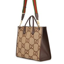 Load image into Gallery viewer, GUCCI Jumbo GG 2WAY Tote Bag Beige/Brown678839 Canvas Leather