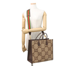 Load image into Gallery viewer, GUCCI Jumbo GG 2WAY Tote Bag Beige/Brown678839 Canvas Leather