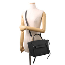 将图像加载到图库查看器中,CELINE Belt bag Black189153 Leather Size micro