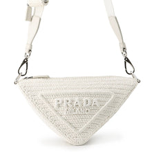 Load image into Gallery viewer, PRADA Triangle Shoulder Bag White1BH190 Raffia