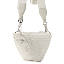 Load image into Gallery viewer, PRADA Triangle Shoulder Bag White1BH190 Raffia