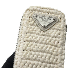 Load image into Gallery viewer, PRADA Triangle Shoulder Bag White1BH190 Raffia