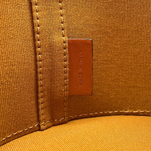 Load image into Gallery viewer, CELINE Triomphe Tambour Shoulder Bag White/Brown195192 PVC Leather Size Medium